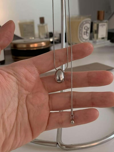 銀色水滴項鍊 ( 少量現貨 )2