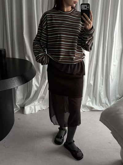 配色條紋TEE ( 2色 )7