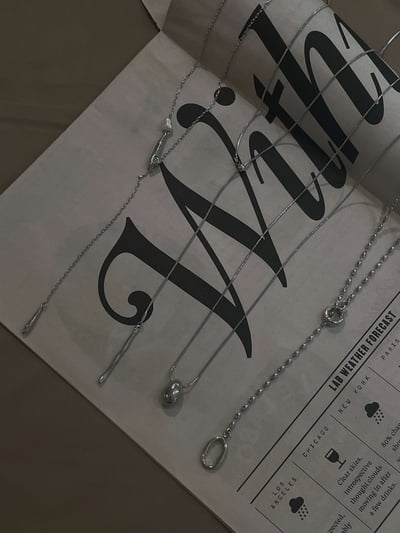 長墜飾銀珠調節長鍊 ( 少量現貨 )2