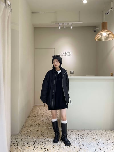 可束素面鋪棉外套 ( 2色 )21