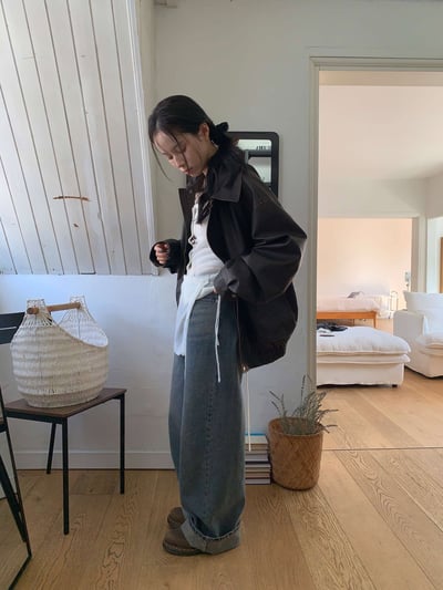 刷舊感皮夾克 ( 2色 )13