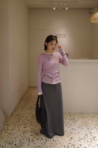 內抽繩舒服長裙 ( 2色 )4