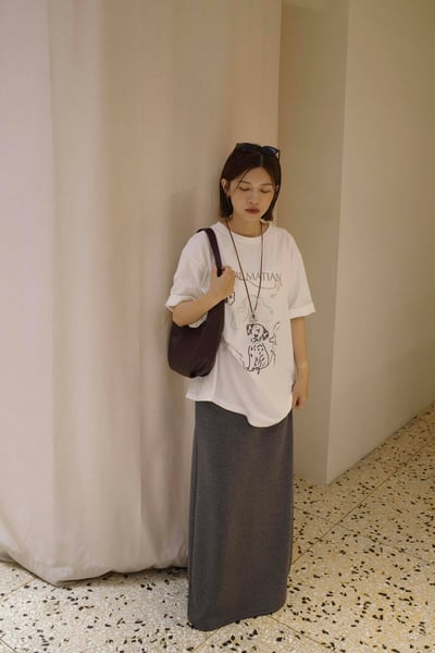 內抽繩舒服長裙 ( 2色 )3