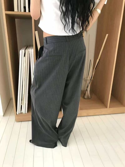 條紋雙摺西裝褲 ( 2色 / 少量現貨 )4