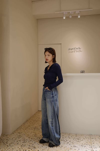 刷痕感細節丹寧褲 ( 少量現貨 )3