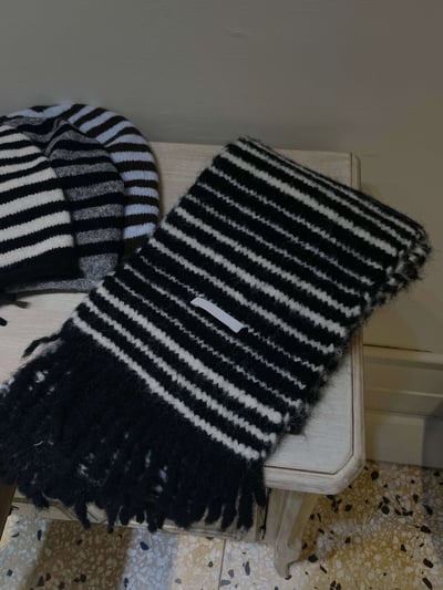 流蘇條紋配色圍巾 ( 5色 / 少量現貨 )25