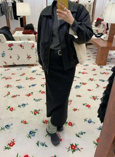 可拆毛毛領質感皮夾克8