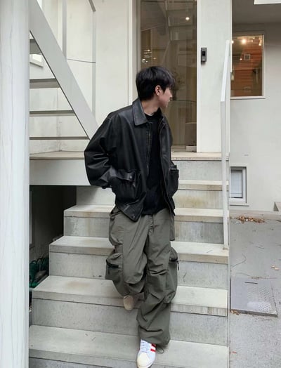 刷舊感皮夾克 ( 2色 )22