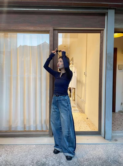 刷痕感細節丹寧褲 ( 少量現貨 )6