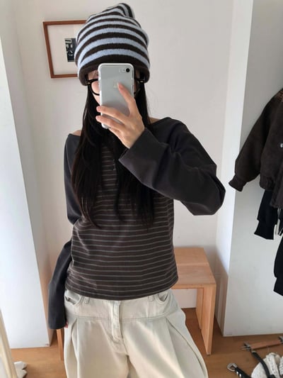 羊毛條紋堆堆帽 ( 5色 / 少量現貨 )4