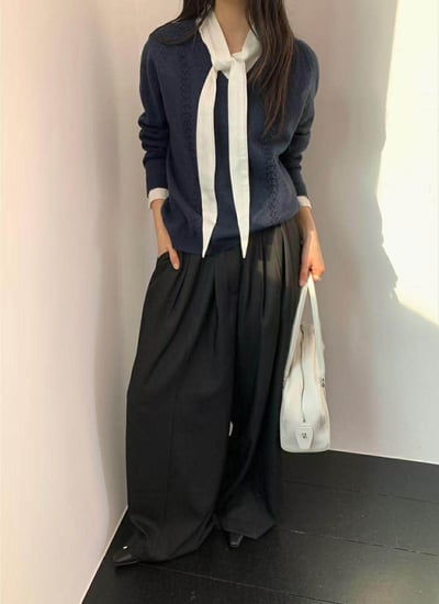 後鬆緊前打摺西褲 ( 3色 )11