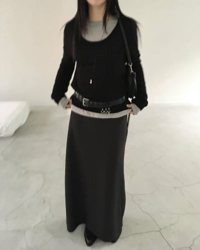 極親膚滑料舒服長裙 ( 2色 )2