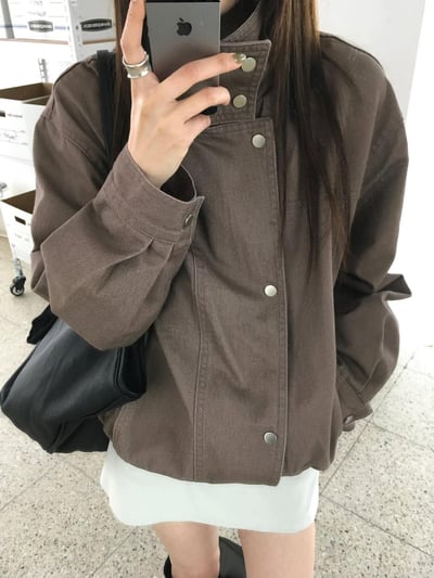 入秋立領夾克 ( 2色 )8