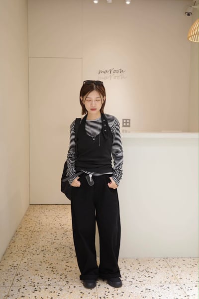 附皮帶繭型褲 ( 2色 )15