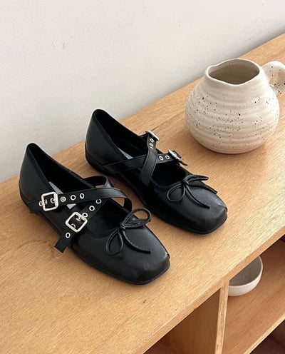 交叉帶芭蕾舞鞋19