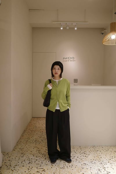 多WAY圓領排釦針織上衣 ( 6色 )6