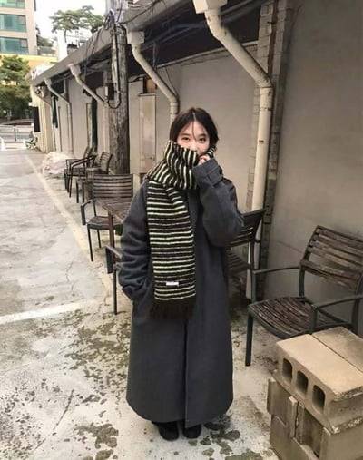 流蘇條紋配色圍巾 ( 5色 / 少量現貨 )16