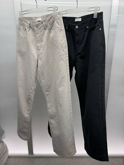 薄感長腿直筒褲 ( 碳灰色 )23