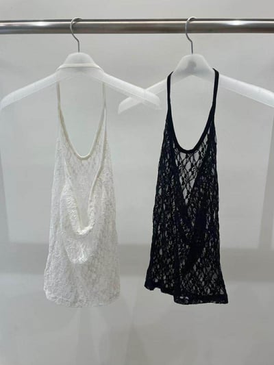 透感蕾絲繞頸背心 ( 2色 )6