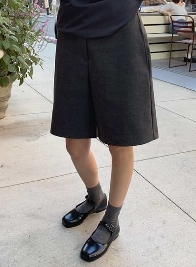 小釦環西裝5分褲 ( 2色 / 少量現貨 )16