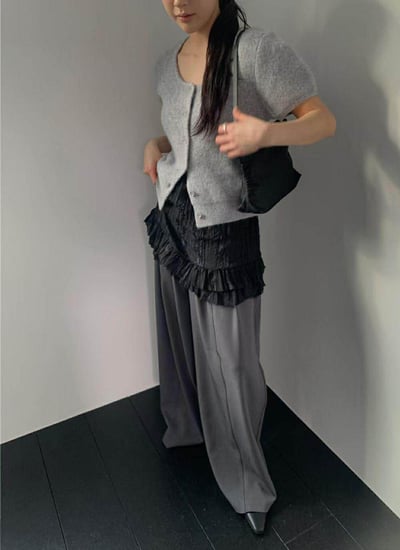 後鬆緊前打摺西褲 ( 3色 )14