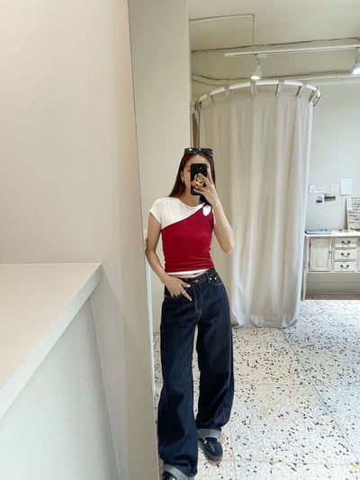 側邊縫線造型原色褲 ( 現貨 )9