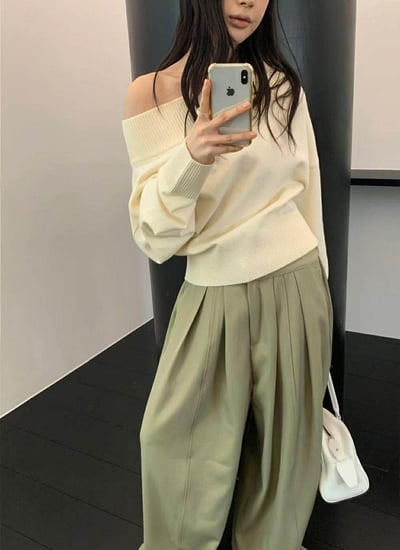 後鬆緊前打摺西褲 ( 3色 )3