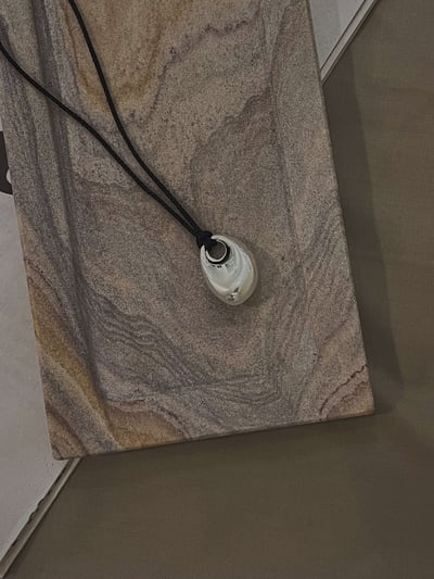 銀色墜飾黑繩長鍊 ( 少量現貨 )12