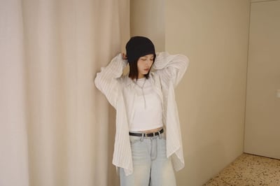 柔軟條紋帽 ( 3色 / 少量現貨 )20