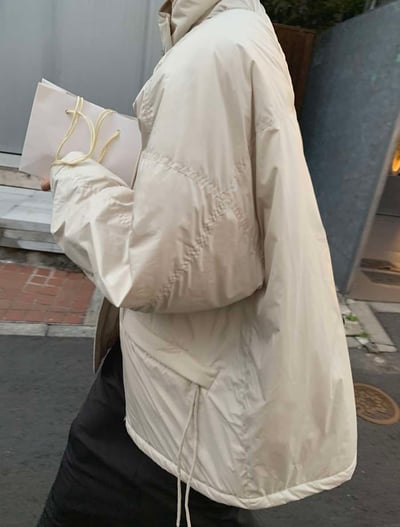 可束素面鋪棉外套 ( 2色 )6