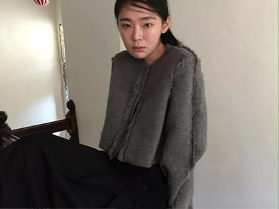 鬚鬚造型圓領針織杉 ( 3色 / 少量現貨 )10