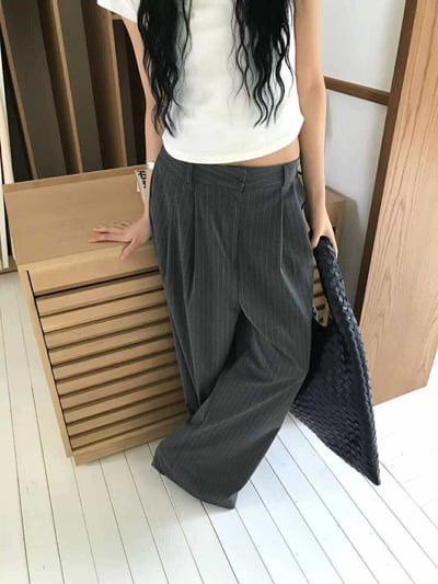 條紋雙摺西裝褲 ( 2色 / 少量現貨 )3