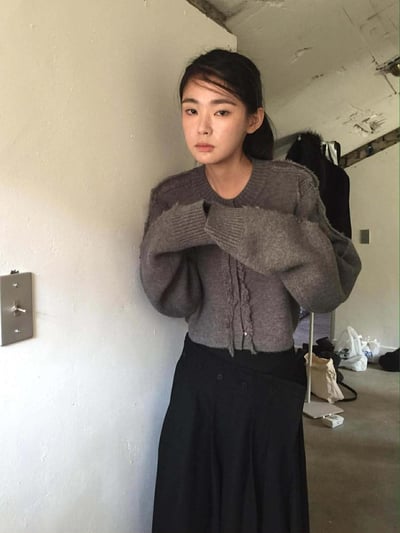 鬚鬚造型圓領針織杉 ( 3色 / 少量現貨 )7