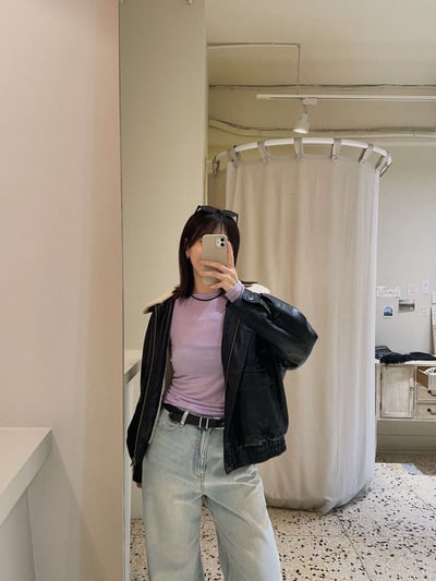 可拆毛毛領質感皮夾克4