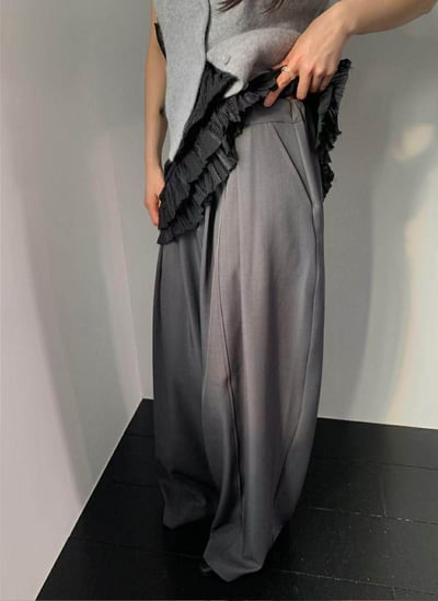 後鬆緊前打摺西褲 ( 3色 )15