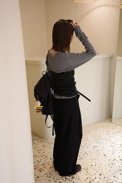 附皮帶繭型褲 ( 2色 )19