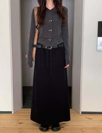 褲耳造型棉裙 ( 2色 / 少量現貨 )2