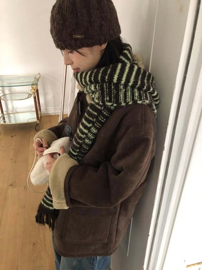 流蘇條紋配色圍巾 ( 5色 / 少量現貨 )13