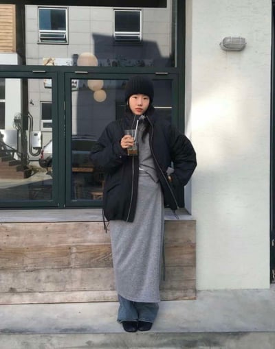 可束素面鋪棉外套 ( 2色 )20