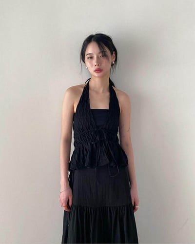 泡泡紗繞頸背心 ( 2色 )1