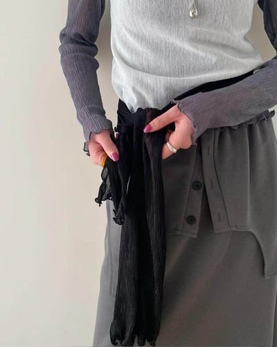 假兩件層次造型棉裙 ( 2色 )16