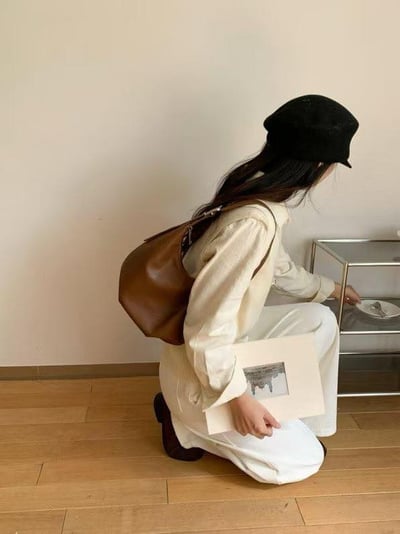 立體摺感肩背包 ( 3色 )13