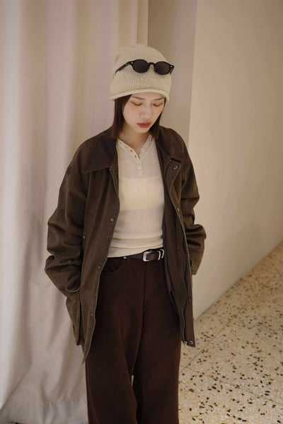 排釦連帽針織上衣 ( 3色 / 少量現貨 )12