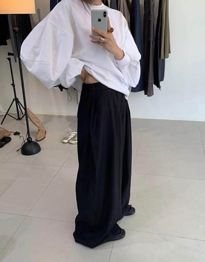 後鬆緊前打摺西褲 ( 3色 )10