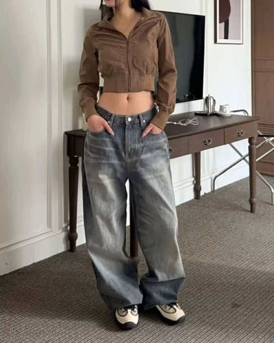 #0179率性刷色丹寧褲 ( 少量現貨 )15