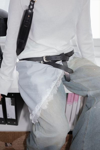 拼接蕾絲三角巾 ( 3色 )9