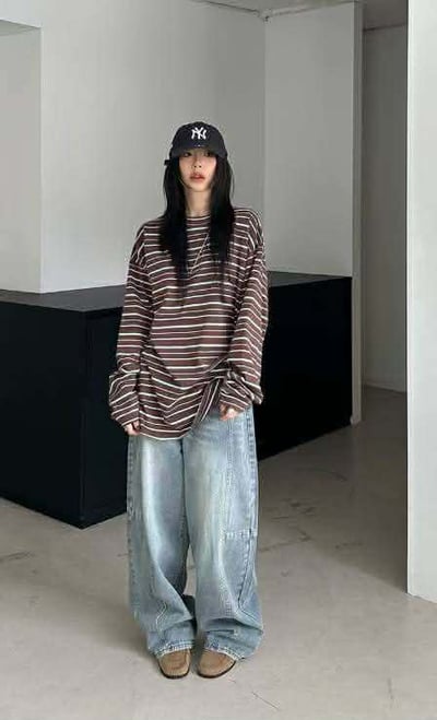 配色條紋TEE ( 2色 )3