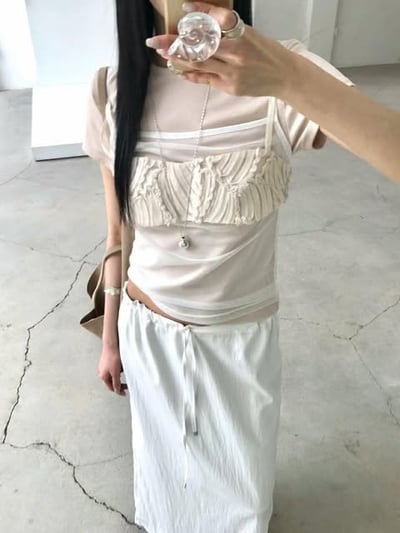 基礎薄款短TEE ( 粉色/咖啡色/杏色 )9