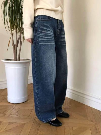 刷痕感丹寧褲 ( 3色 )18