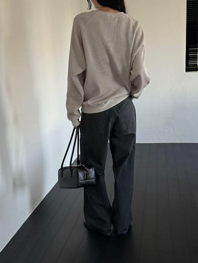 薄感長腿直筒褲 ( 碳灰色 )21